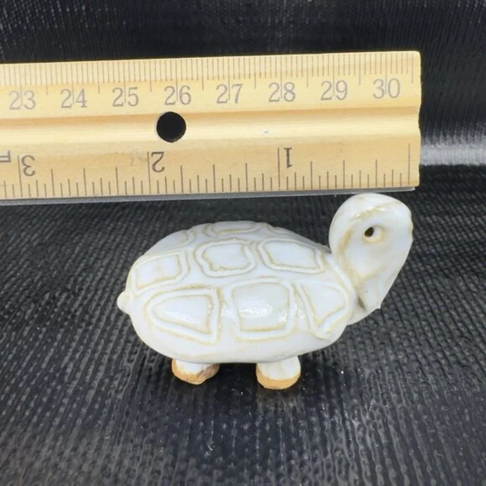 Vintage Hand Made Pottery Stoneware‎ Turtle Figurine Small Figure Hand Crafted